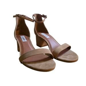Steve Madden Women's Sz 9M Irene Tan Ankle Strap Chunky Heels